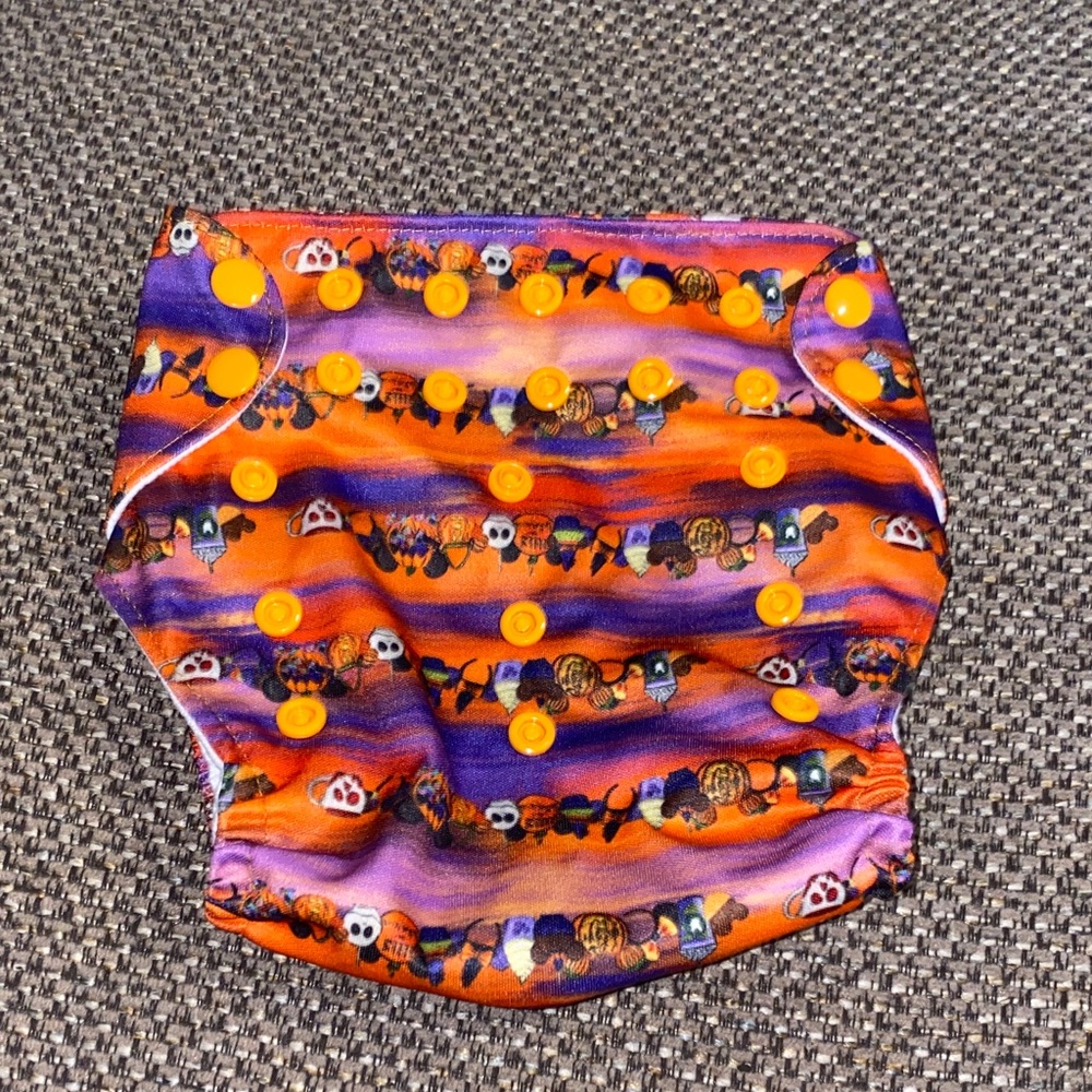 Colorful Halloween-Themed Kids Diaper Cover